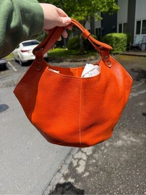 Portland Leather Koi Kangaroo Large shoulder bag purse discontinued style!